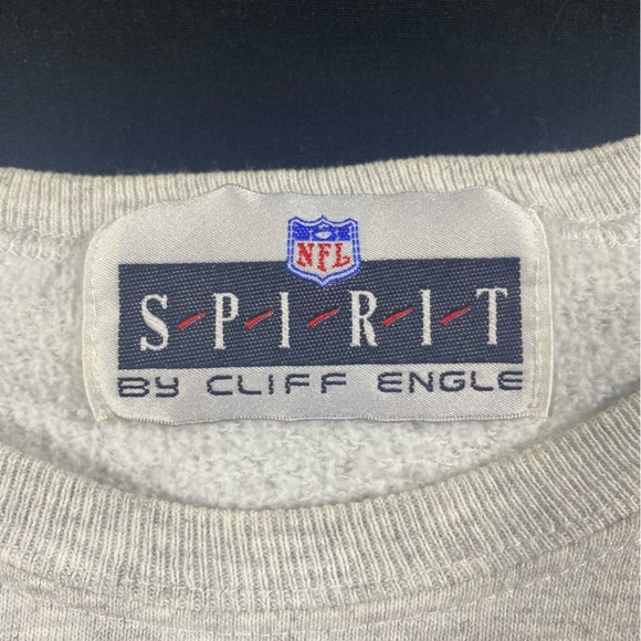 Vintage Cincinnati Bengals Crewneck Crop Top Sweater Cliff Engle Large VTG 90s - Picture 3 of 6